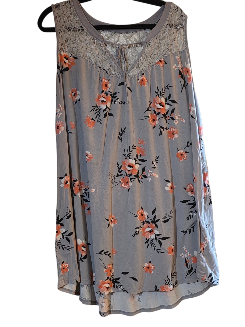 torrid Gray A-Line Skirt with Peach Floral Euc plus size 5xl